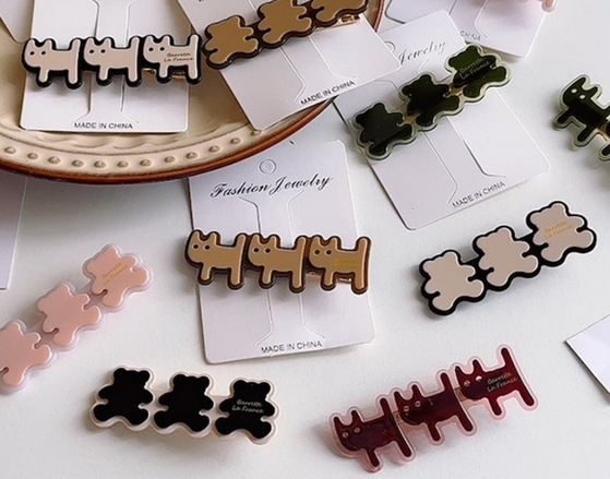 Acetate hair clips offer transparent, vibrant, elegant, artistic, high-end style