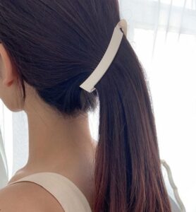 the banana hair clip has seen a comeback
