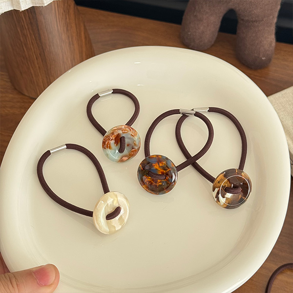custom hair ties assortment with scrunchies and acetate elastic bands