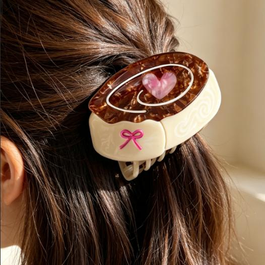 Coordinated acetate claw clips in multiple shapes and colours for a retail hair accessory collection
