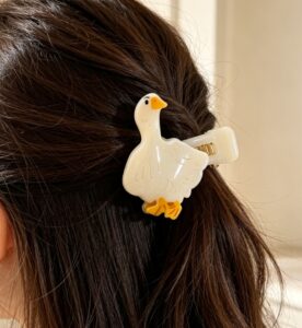 Coordinated acetate hair clips in multiple shapes and colours for a distinctive fashion accessory collection