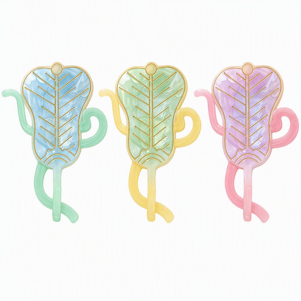 Acetate combs arranged as complementary hair accessories in a retail gift collection